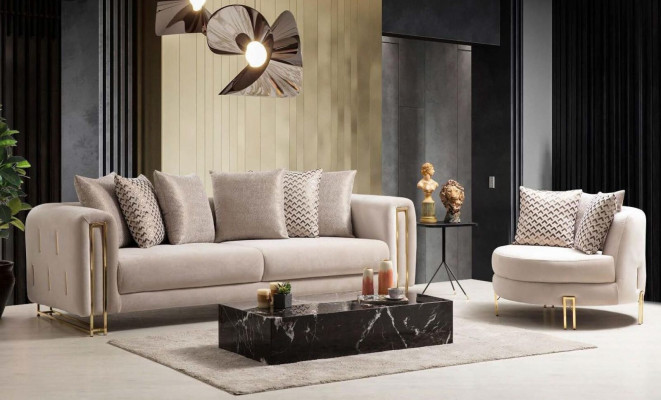 Sëtzpolster Setzer Design Canapé Sëtz Relax Stoff Lounge Luxus Wunnzëmmer