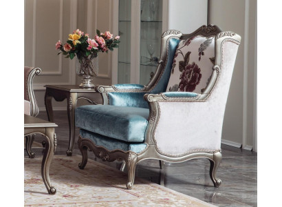 Fauteuil Einsitzer Luxus 1Sëtzer Polster Sëtz Textil Sëtz Stoff Klassesch