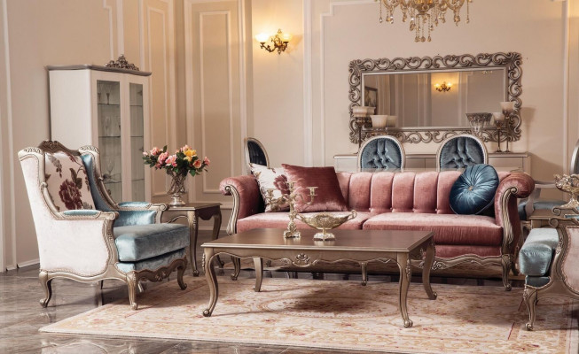 Fauteuil Einsitzer Luxus 1Sëtzer Polster Sëtz Textil Sëtz Stoff Klassesch