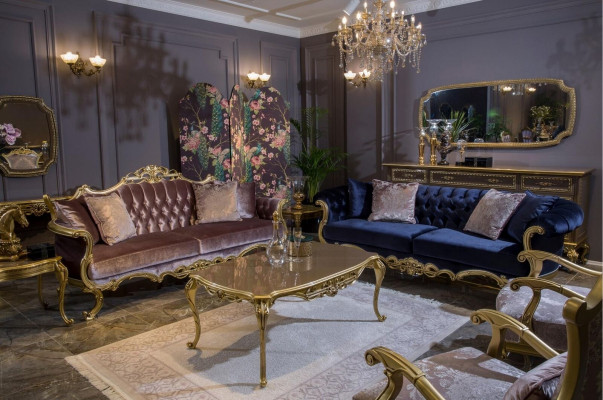 Gëllene Couchdësch Säitendësch Kaffisdësch Design Dësch Wunnzëmmer