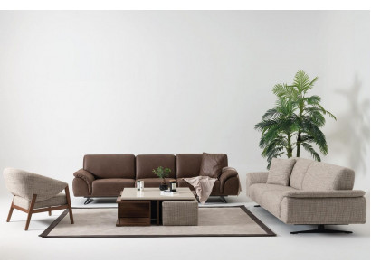 Sofagarnitur 3+3+1 Sëtz Couch Wunnlandschaft Garnitur Design Modern