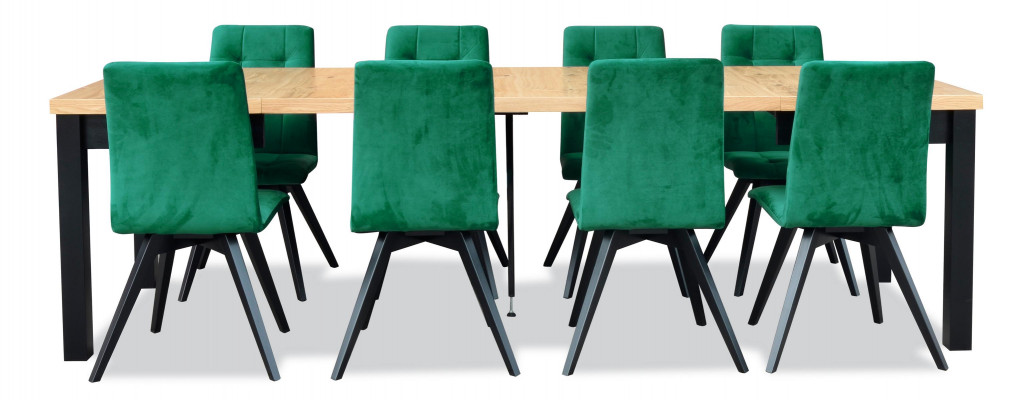 Iesszëmmer Set Luxus Dësch 6x Still Iessdësch Lehnstill Garnitur 7tlg.Gruppe Nei