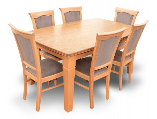 Luxus Designer Iesszëmmer Set Garnitur Stull Dësch Grupp 7tlg. Miwwelen Gruppen Nei