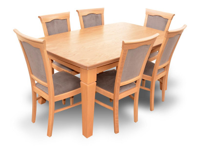 Luxus Designer Iesszëmmer Set Garnitur Stull Dësch Grupp 7tlg. Miwwelen Gruppen Nei