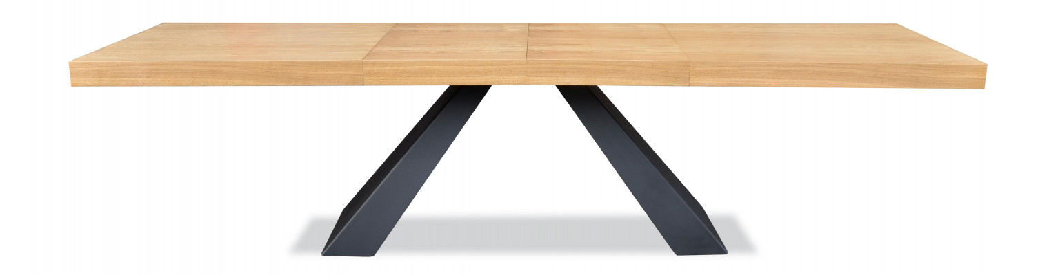 Dësch Iessdësch Holzdësch xxl Konferenzdësch 100x200cm Auszéiher 280cm massiiv