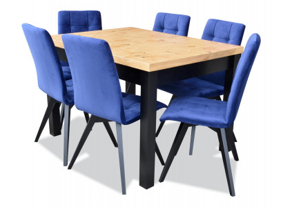 Iessen Dësch 6x Still Iesszëmmer Set Iessgrupp Klasseschen Dësch 7 Deeler Set Stull nei