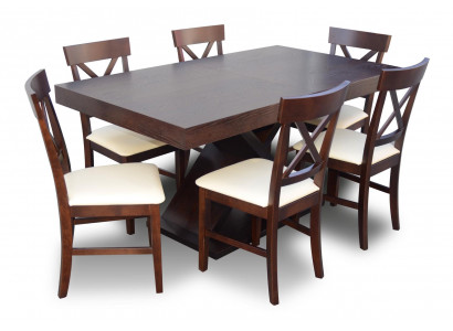 Iesszëmmer Dësch Design Kommode Set Garnitur 7tlg Set Modern Miwwelen Lehnstullen