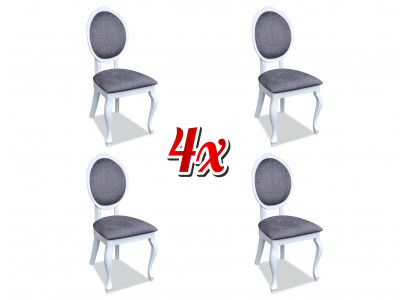 Stille 4x Set Stull Eechent Holz Polster Sëtz Iesszëmmer Garnitur Lehn Stille Nei