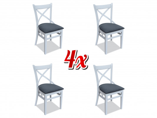 Design Stullset Grupp Polsterung Textil 4x Still Miwwelen Luxus Lehn Still Nei