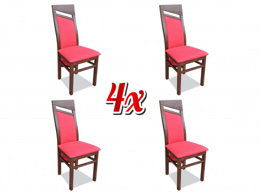 Designer Holz Textil Polster Still Gastro Iesszëmmer Stoff Set 4x Fotell Still