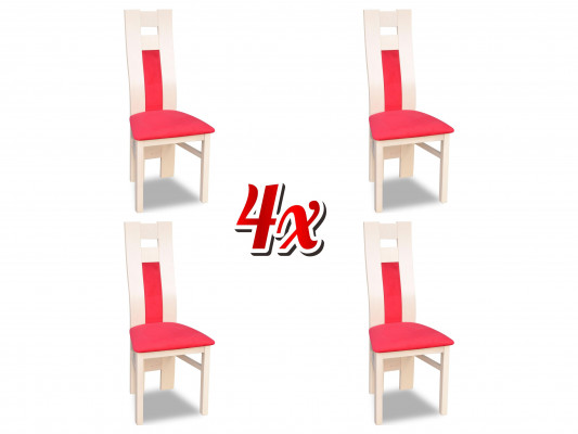 Grupp Sëtz Polster Lehn Still Garnitur Holz Massiv Luxus Sëtz Set 4x Stull