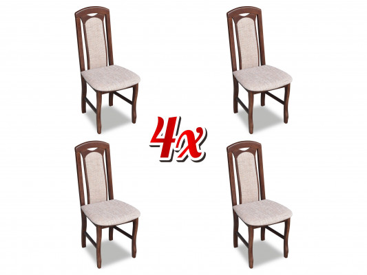 Iesszëmmer Set Holz Lehn Lieder Textil Nei Stull Grupp 4x Still Set Wunn.