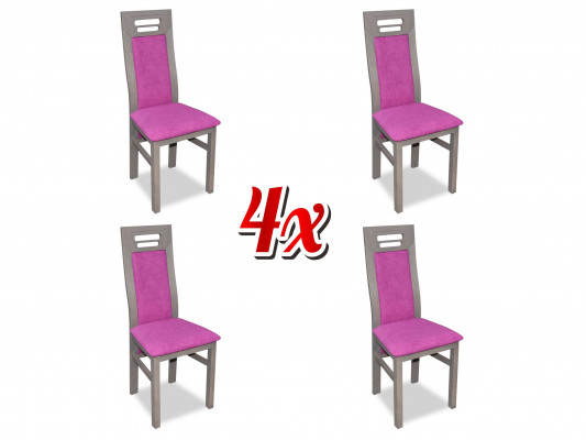 Set Komplett K65 4x Designer Stull Set Iesszëmmer Textil Polster Sëtz Still