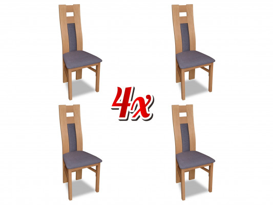 Grupp Sëtz Polster Lehn Still Garnitur Holz Massiv Luxus Sëtz Set 4x Stull
