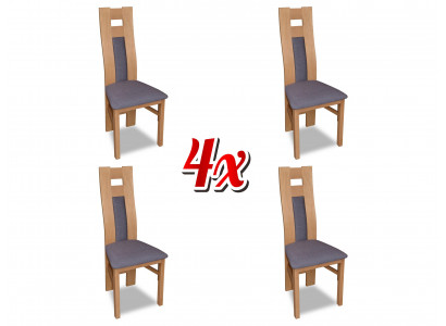 Grupp Sëtz Polster Lehn Still Garnitur Holz Massiv Luxus Sëtz Set 4x Stull