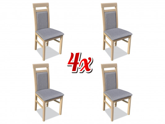 Gruppe Stull Garnitur Textil Stoff Holz Gepolsterte Iesszëmmer Still 4x Stull