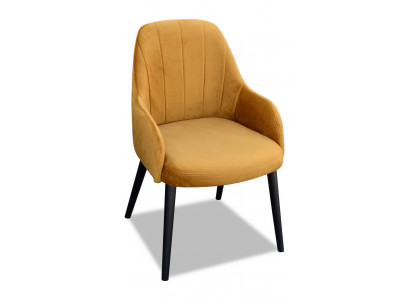 Design Textil Luxus Lehnstull Stull mat Armleun Esszëmmerstull Braun
