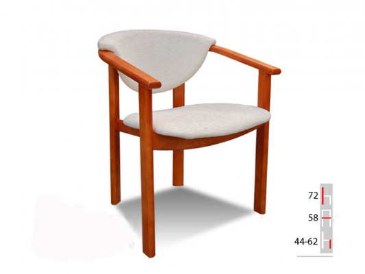 MASSIVHOLZ STILL IESSZËMMERSTILL DESIGNER KLASSISCH Wäiss ARMLEHN STILL HOLZ
