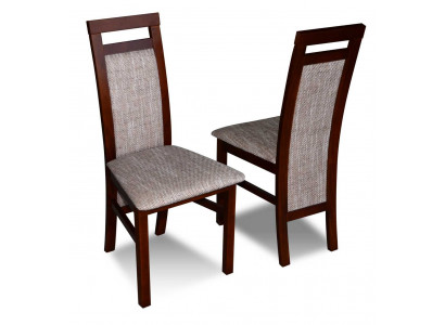 Stull ouni Armleef Relaxstull Polster Holz Textil Holz Fauteuil Nei