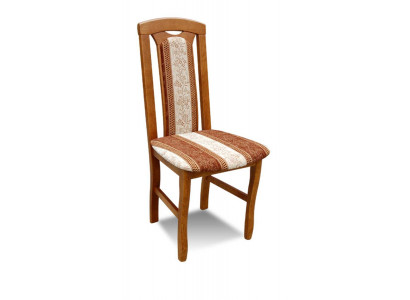 Stull ouni Armleef Esszëmmerstull Holz Stoff Esszëmmer Design Sesselle.