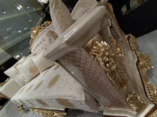 Dreisëtzer Design Sofa 3 Sëtzer Couchen Textil Chesterfield Sofa 3er Stoff Nei