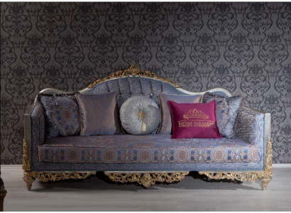 Design-Sofa 3-Sëtzer Polster Luxus Klassiker Textil-Sofaen Chesterfield