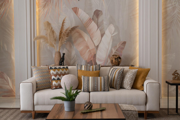 Stilvoll Sofagarnitur 3+2+1 Sëtz Sessel Héichwäerteg Miwwel Luxus Design