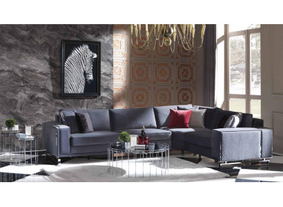 Luxus Eckcanapé L-Form Gro Eckegefris Textilcanapé Couchen Design Canapé