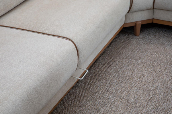 Eckssofa L-Form Wunnzëmmer Modernen Luxus Miwwel Canapé Eckgarnitur Beige