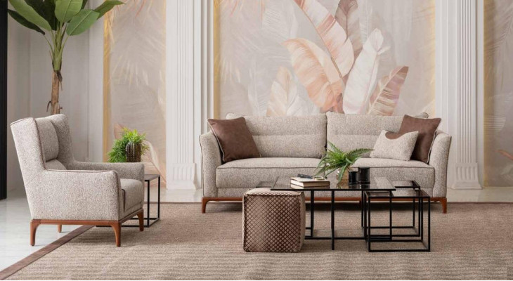 Modernen Design Sofa 3+1 Fauteuil Sofagarnitur Wunnzëmmer Miwwelen Ariichtung