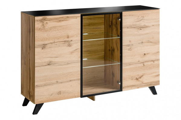 Wunnwand Set 5 Deeler Luxus Wunnzëmmer Kommode TV-Stänner Design Ariichtung