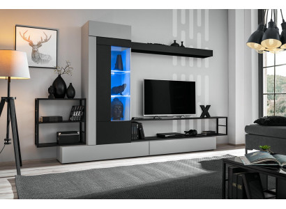 Modern Design Wunnwand TV-Ständer Holz Wandregaler Luxus Stuffeinrichtung