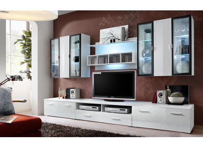 Wunnwand Designer TV-Ständer Wunnzëmmer Ariichtung Holz Modern Miwwelen