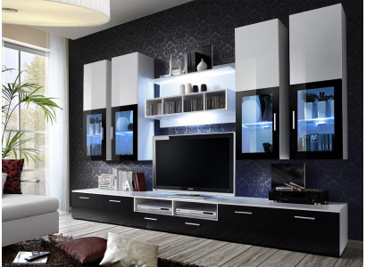 Modernen Design Wunnwand Holz Wand Regaler Komplett TV-Ständer Ariichtung