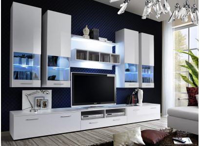 Wunnwand TV-Ständer Sideboard Designer Modern Wunnzëmmer Regaler Holz Nei