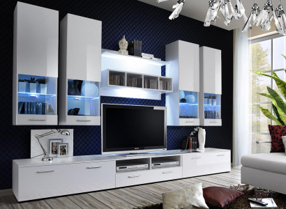 Wunnwand TV-Ständer Sideboard Designer Modern Wunnzëmmer Regaler Holz Nei