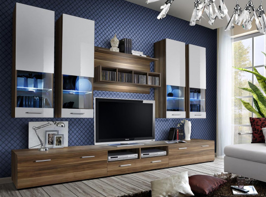 Luxus TV-Stänner Wunnzëmmer RTV Lowboard Designer Wandregal Modern Wunnwand