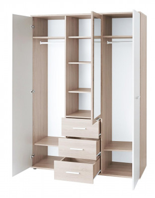 Kannerzëmmer Set Bett Nuetsdësch Designer Kleederschaf Modern Ariichtung 4tlg