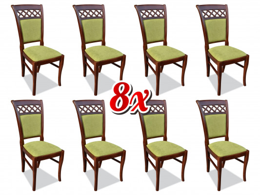 Stull 8x Iesszëmmer Polstersëtz Lounge Textil Sëtz Sessel Set Nei Club Fernseh