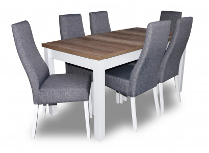 Design Dësch + 6 Still Iesszëmmer Garnitur Stull Set Iessgarnituren Dëscher