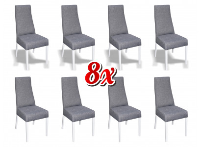Iesszëmmer 8x Still Stull Set Fotell Kichen Neit Design Polster Lieder Textil Miwwelen