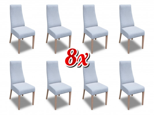 Iesszëmmer 8x Still Stull Set Fotell Kichen Neit Design Polster Lieder Textil Miwwelen