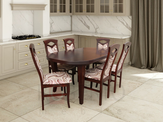 Iessdësch Sëtzgarnitur Dësch Stull Set Iesszëmmer Garnituren Design 6 Still