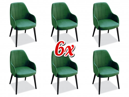 Iesszëmmer Stull Still Sëtz Massiv Modern Holz Fauteuil Set 6x Luxus Restaurant
