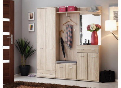 Kleederstänner Korridorgarderob Dielendesign Miwwelen Holz Modern Schaf Neit