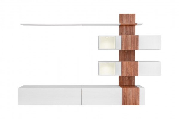 Modern Wunnwand Luxus Ariichtung Wunnzëmmer Design TV-Ständer Wand Regaler