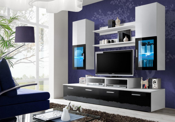 Wunnwand Komplett TV-Ständer Luxus Wandschaf Anrichtung Modern Designer