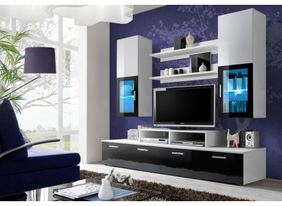 Wunnwand Komplett TV-Ständer Luxus Wandschaf Anrichtung Modern Designer