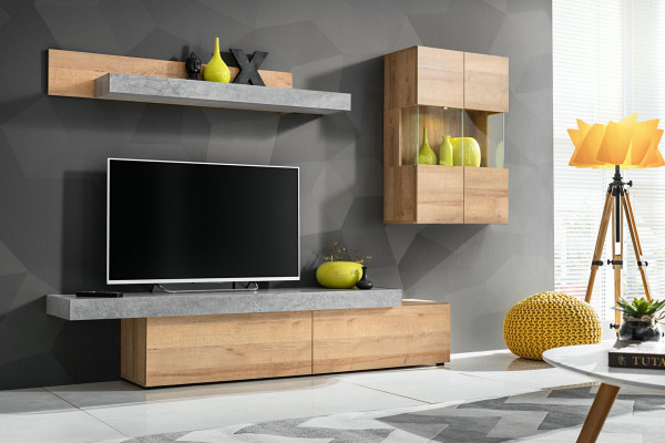 Wunnzëmmer Wunnwand Modern Designer TV-Stänner Mauerzockel Neien