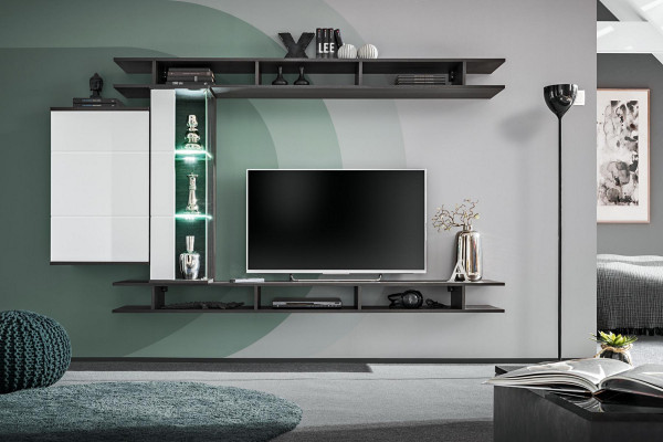Modern Wunnwand Gro Designer Livingraum Miwwelen Holz Wandschaf